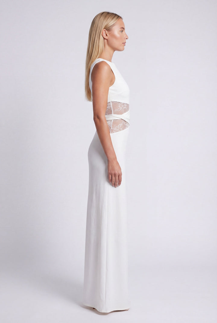 Florence | Abito elegante ricamato da donna per invitata a matrimonio con pizzo
