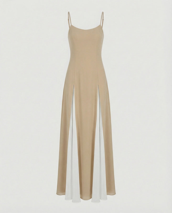 Rosa | Damen Maxikleid mit Elegantem Schlitz und fließender Silhouette