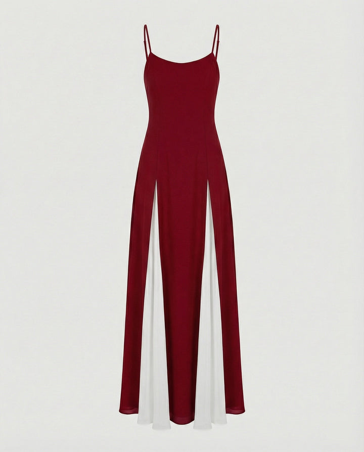 Rosa | Damen Maxikleid mit Elegantem Schlitz und fließender Silhouette
