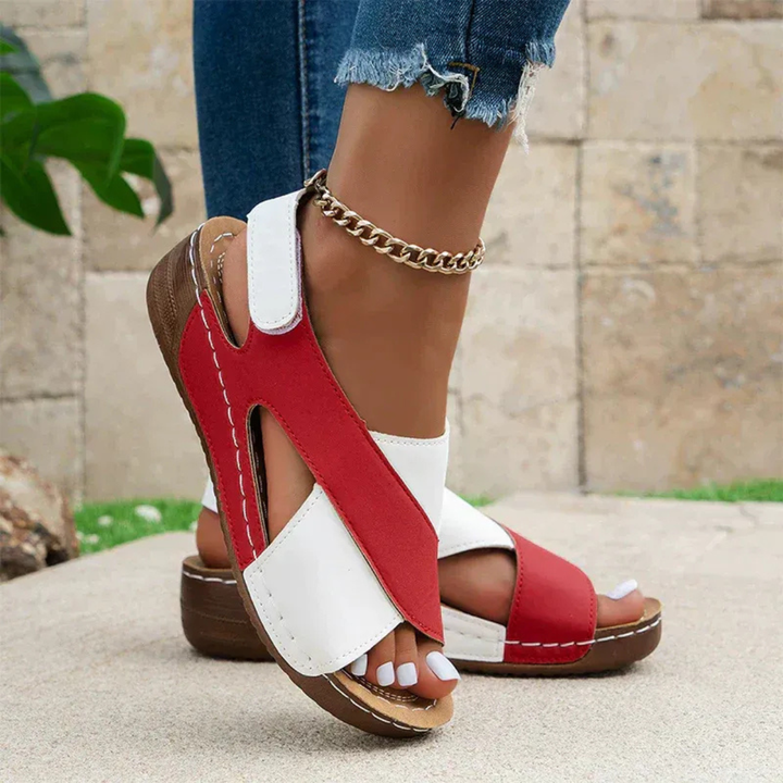 Norina | Damen Sommer Plateau-Slip-On-Sandalen