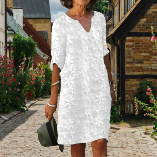 Dagmar | Damen Hochzeitsgast V-Ausschnitt Midikleid