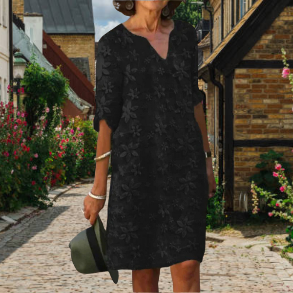 Dagmar | Damen Hochzeitsgast V-Ausschnitt Midikleid