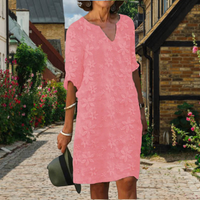 Dagmar | Damen Hochzeitsgast V-Ausschnitt Midikleid