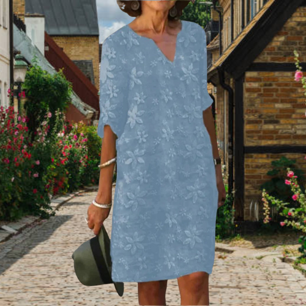 Dagmar | Damen Hochzeitsgast V-Ausschnitt Midikleid