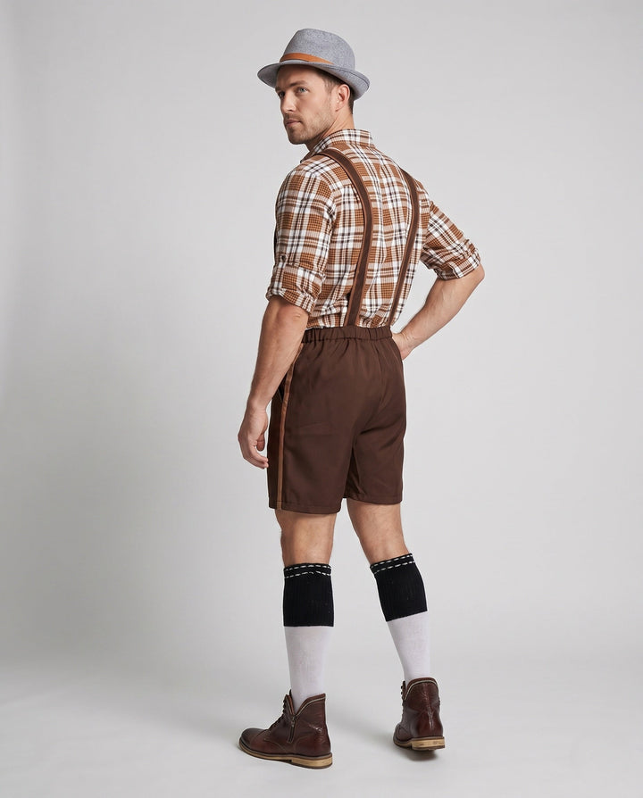 Cyrill | Herren Rustikale Trachten Lederhose mit Oberteil