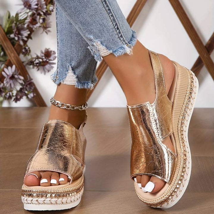Rosina | Damen Sommer Orthopädische Plateausandalen