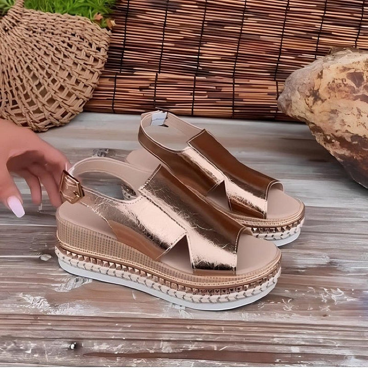 Rosina | Damen Sommer Orthopädische Plateausandalen