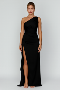 Melissa | Damen Elegantes Hochzeitsgast Maxikleid mit Seitenschlitz
