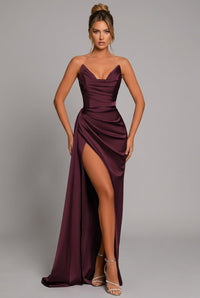 Jara | Damen Formelles Maxi Hochzeitsgastkleid
