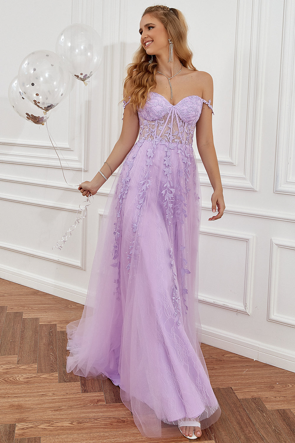 Nicole | Damen Formelles A-Linien Hochzeitsgastkleid