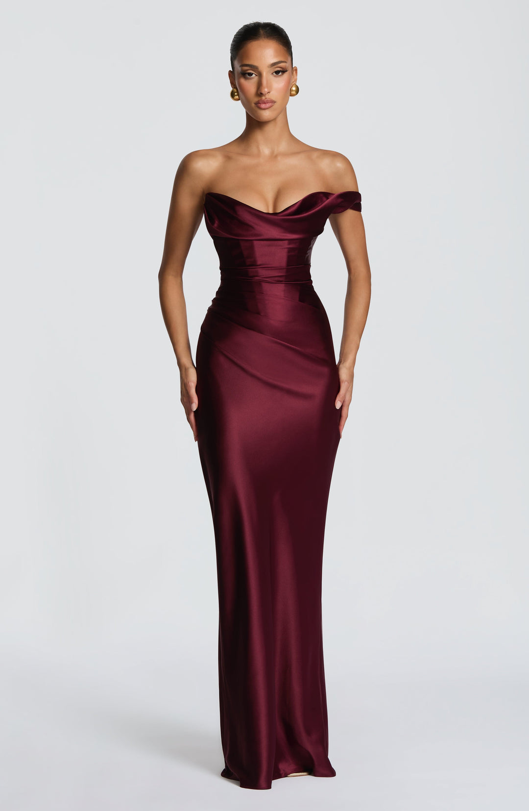 Margrit | Damen Elegantes One Shoulder Satin Abendkleid