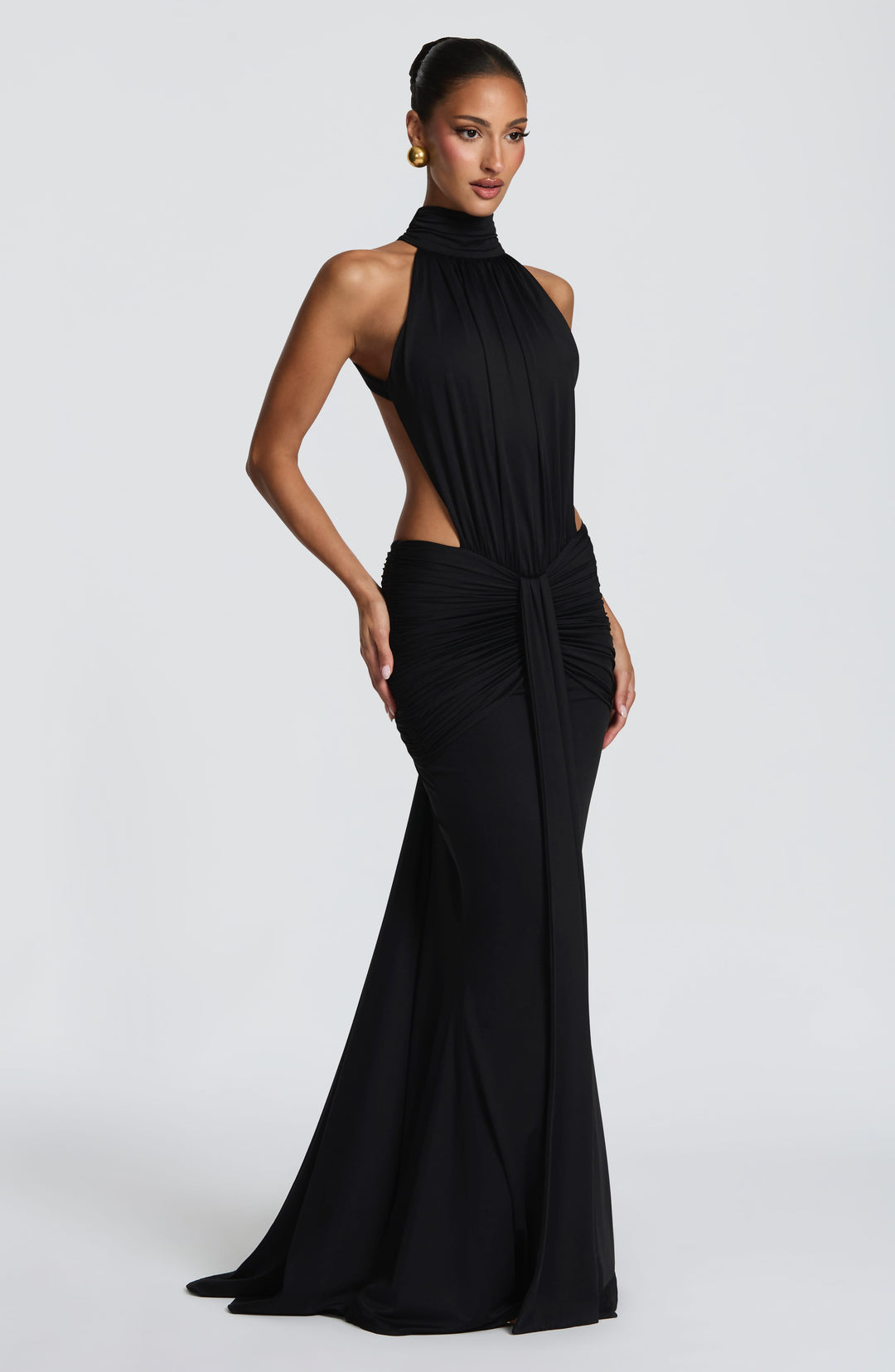 Sonja | Damen Elegantes Neckholder Abendkleid mit Rückenausschnitt