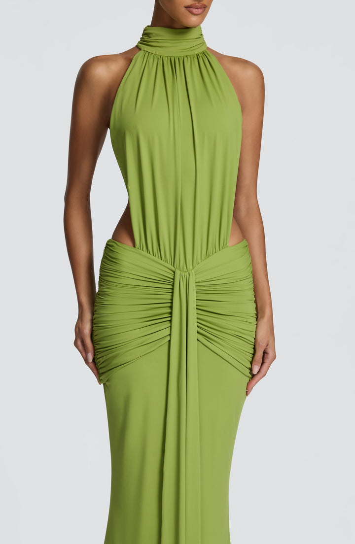 Sonja | Damen Elegantes Neckholder Abendkleid mit Rückenausschnitt