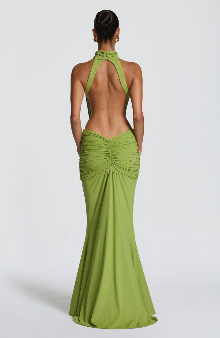 Sonja | Damen Elegantes Neckholder Abendkleid mit Rückenausschnitt