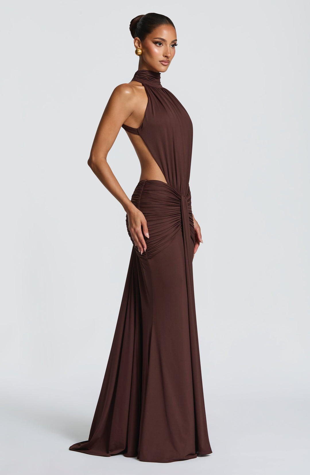 Sonja | Damen Elegantes Neckholder Abendkleid mit Rückenausschnitt