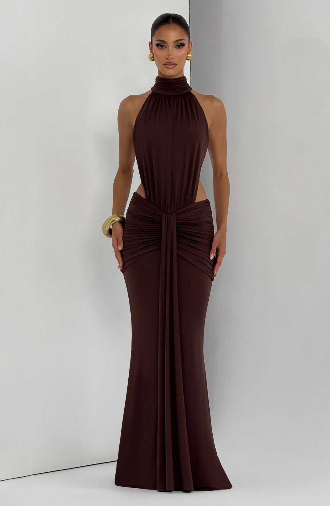 Sonja | Damen Elegantes Neckholder Abendkleid mit Rückenausschnitt