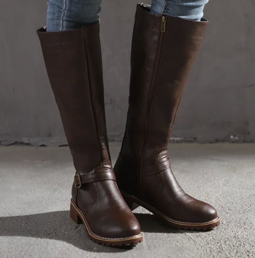 Oda | Damen Lässige Kniehohe Orthopädische Stiefel