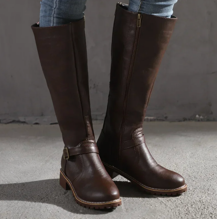 Oda | Damen Lässige Kniehohe Orthopädische Stiefel