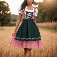 Monika | Damen Kariertes Bayerisches Dirndl
