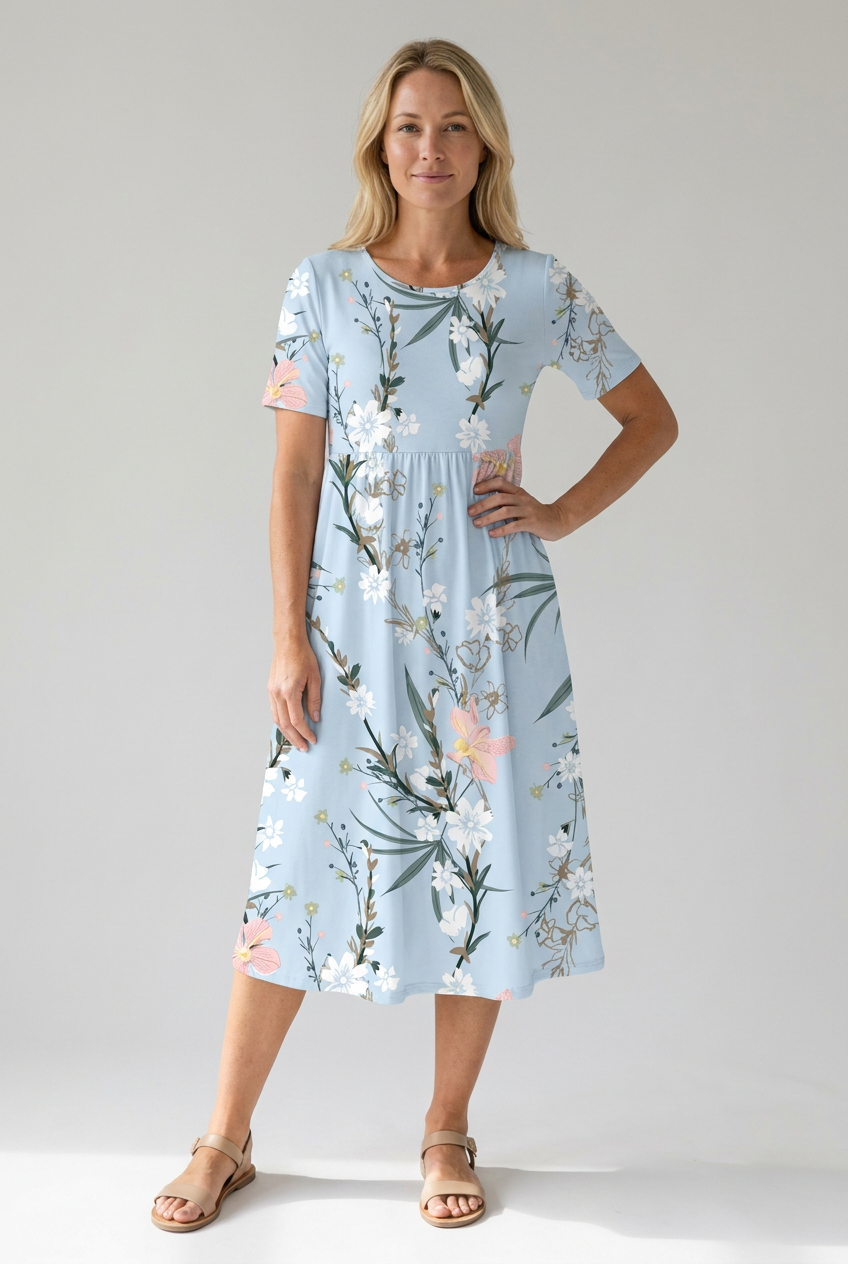 Romy | Damen Bedrucktes Florales Sommerkleid