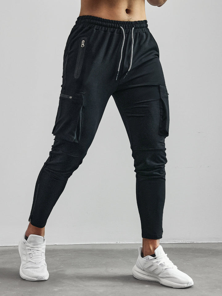 Declan | Herren Bequeme Slim Fit Cargo Jogginghose mit Kordelzug