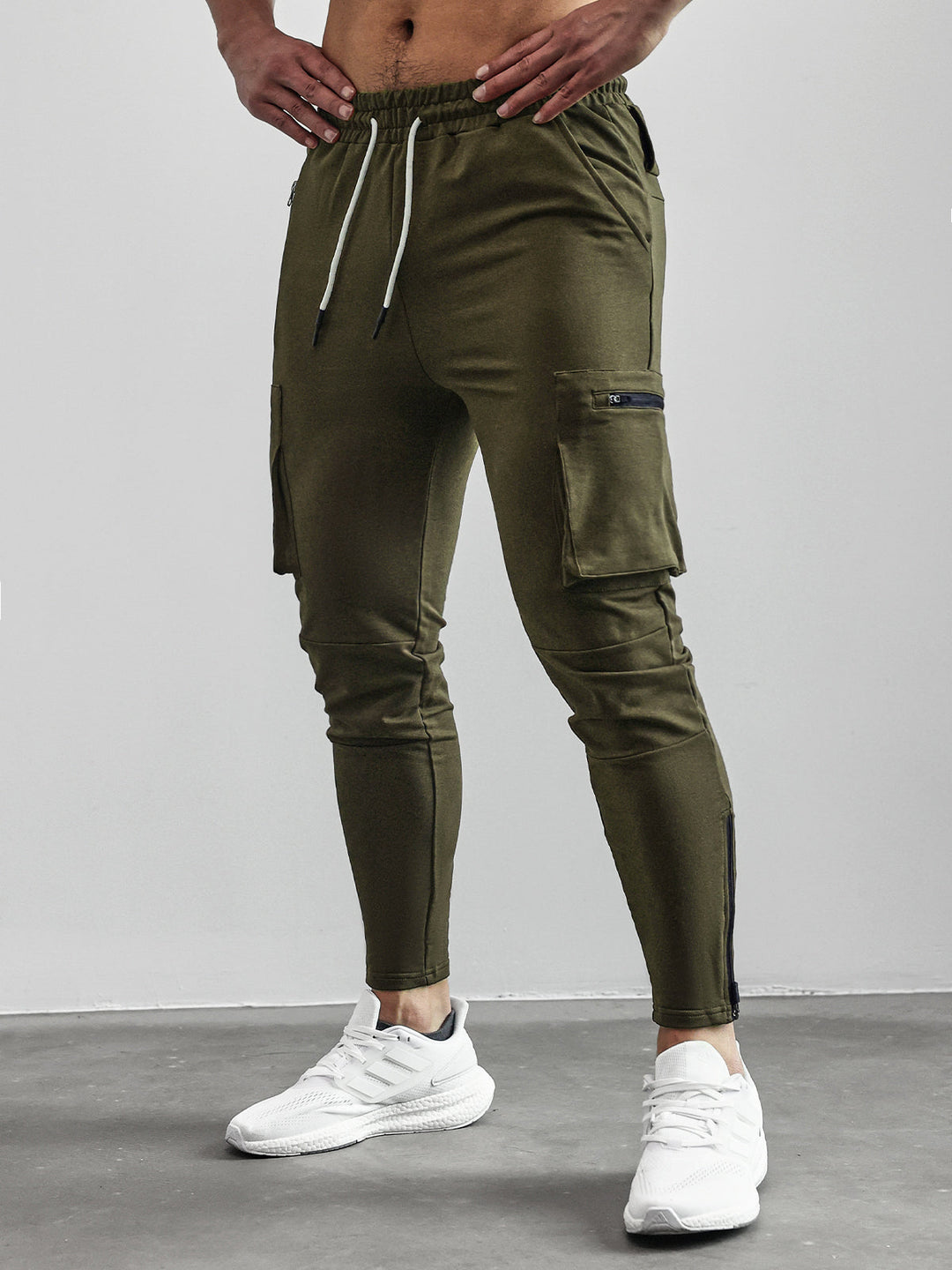Declan | Herren Bequeme Slim Fit Cargo Jogginghose mit Kordelzug
