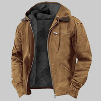 Anthony | Herren Lässige Bikerjacke Casual Bikerjacke mit Kapuze